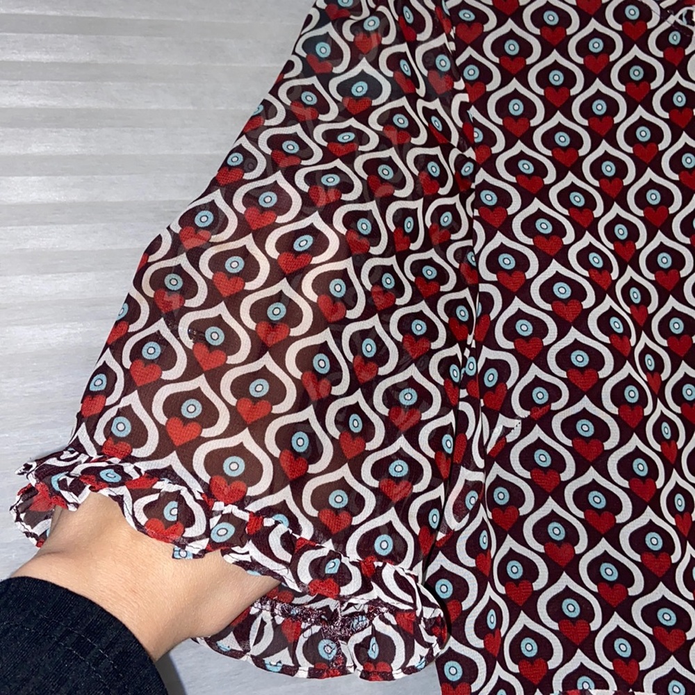 Zara’s Tea Length Dress - Heart Pattern- Size M